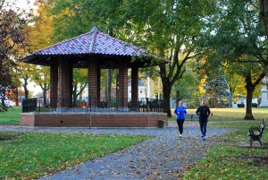 Franklin State Representative Jeffrey Roy and Franklin Food Pantry Executive Director Erin Lynch20141027u